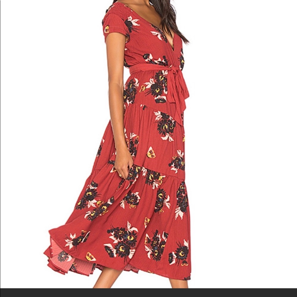 Free People All I Got Maxi Dress in Red Size 10